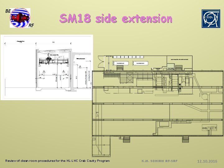 SM 18 side extension Review of clean room procedures for the HL-LHC Crab Cavity