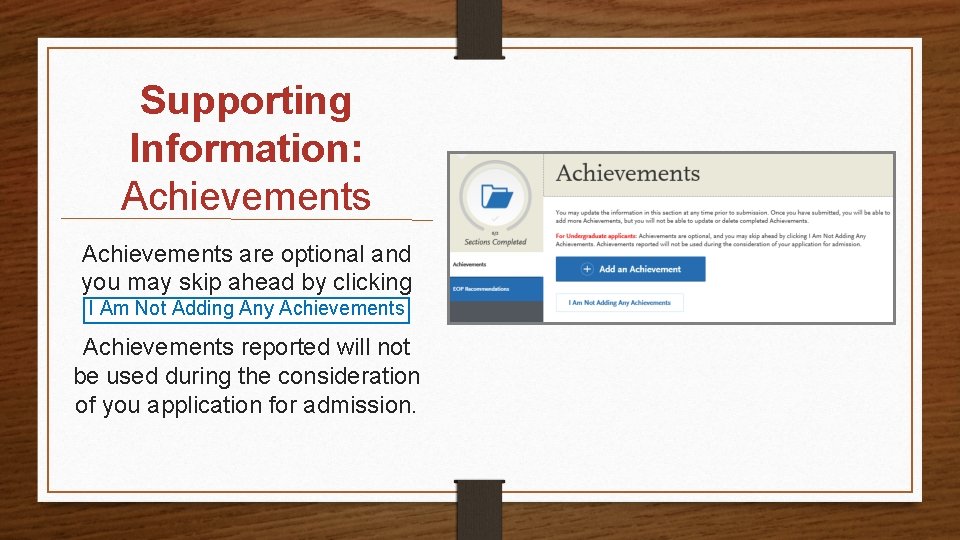 Supporting Information: Achievements are optional and you may skip ahead by clicking I Am