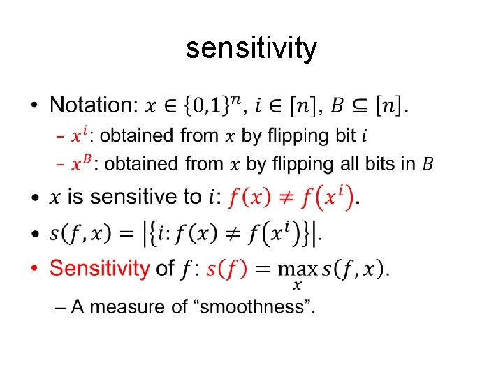 sensitivity • 