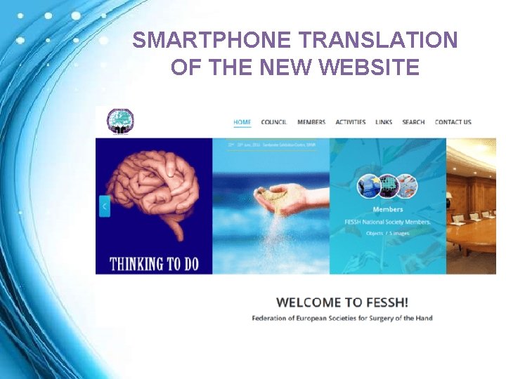 SMARTPHONE TRANSLATION OF THE NEW WEBSITE 