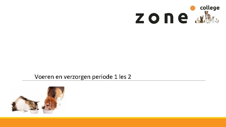 Voeren en verzorgen periode 1 les 2 