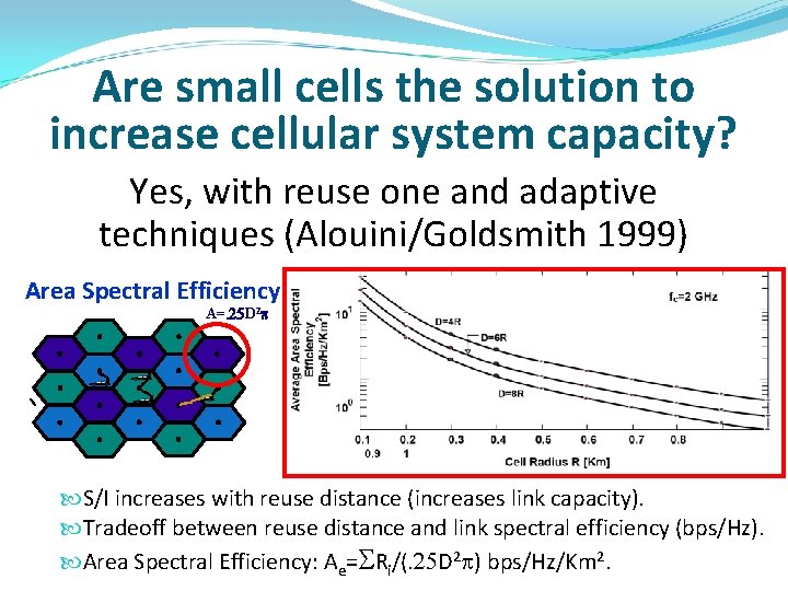 Are small cells the solution to increase cellular system capacity? Yes, with reuse one Are small cells the solution to increase cellular system capacity? Yes, with reuse one