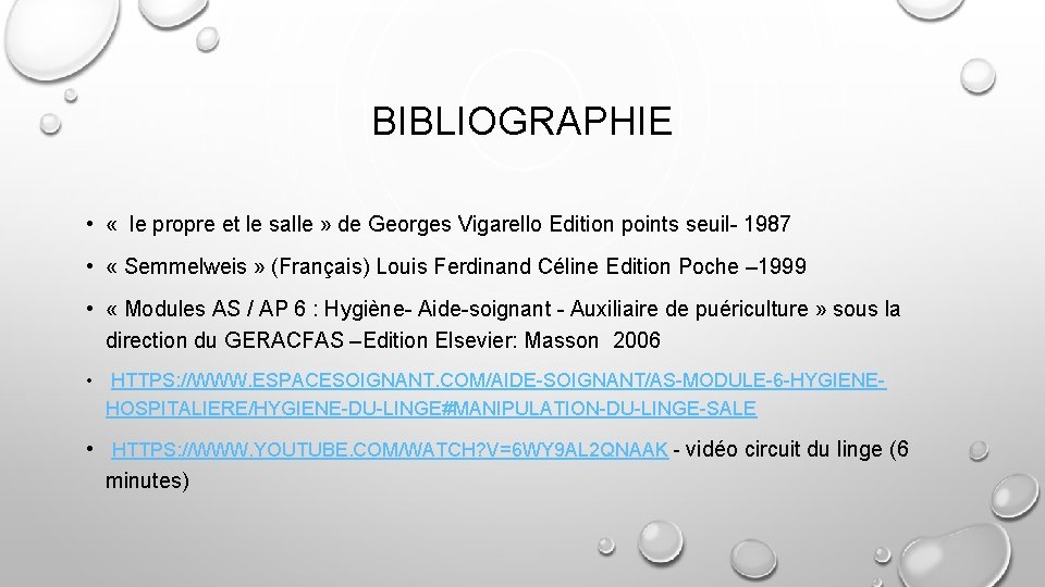 BIBLIOGRAPHIE • « le propre et le salle » de Georges Vigarello Edition points