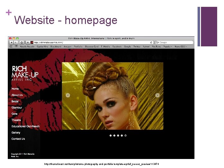 + Website - homepage http: //themeforest. net/item/photome-photography-and-portfolio-template-wp/full_screen_preview/113474 