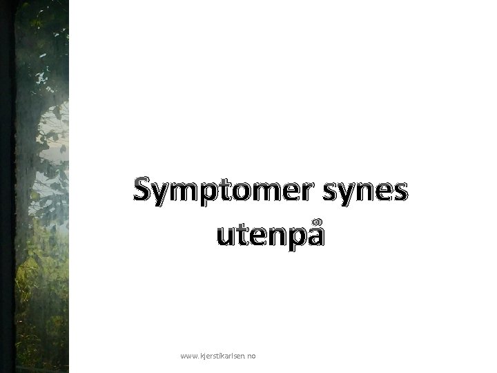 Symptomer synes utenpå www. kjerstikarlsen. no 