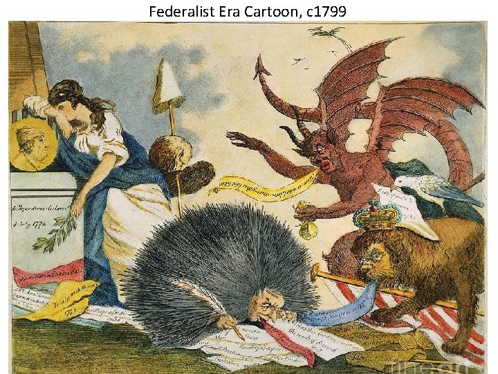 Federalist Era Cartoon, c 1799 