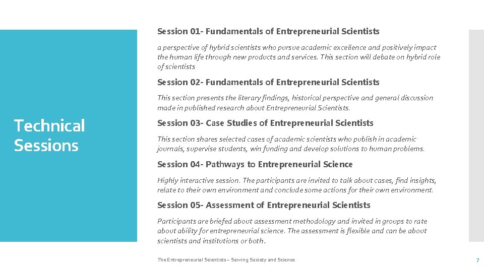 Session 01 - Fundamentals of Entrepreneurial Scientists a perspective of hybrid scientists who pursue