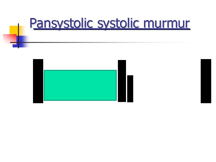 Pansystolic murmur 