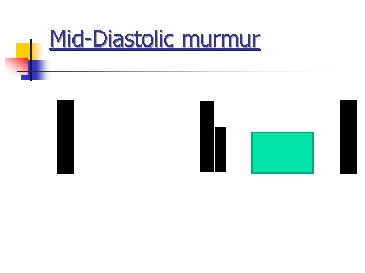Mid-Diastolic murmur 