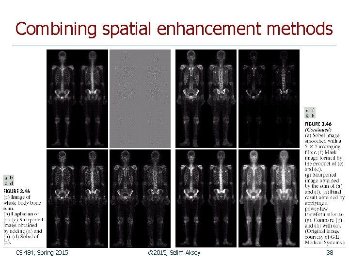 Combining spatial enhancement methods CS 484, Spring 2015 © 2015, Selim Aksoy 38 