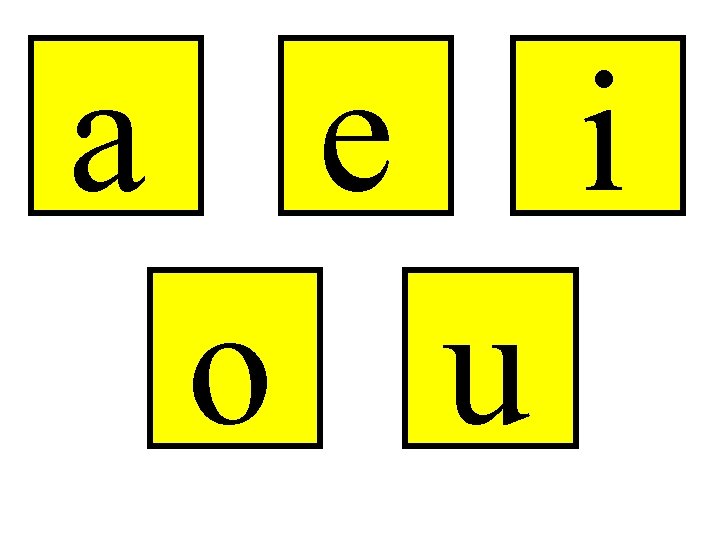 a e o u i 