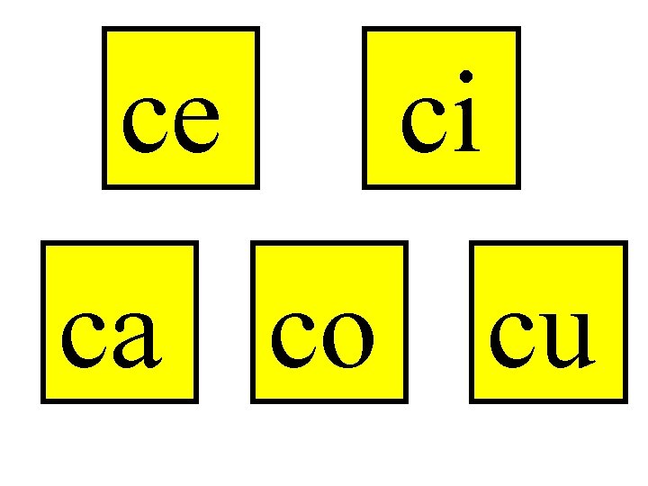 ce ci ca co cu 