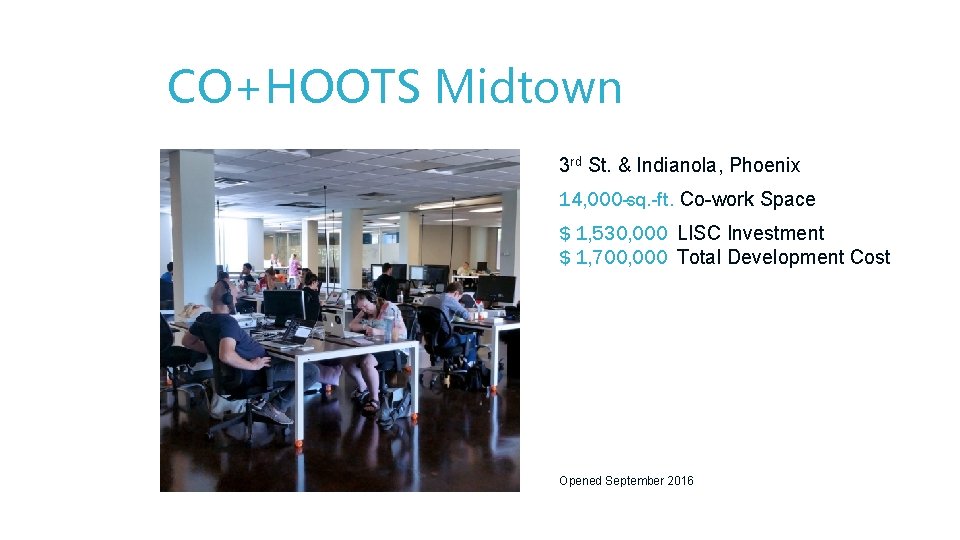 CO+HOOTS Midtown 3 rd St. & Indianola, Phoenix 14, 000 -sq. -ft. Co-work Space