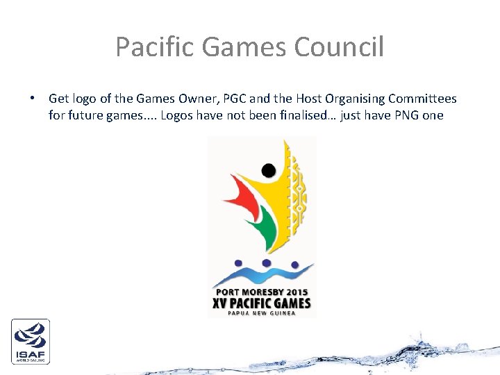 Pacific Games Council • Get logo of the Games Owner, PGC and the Host