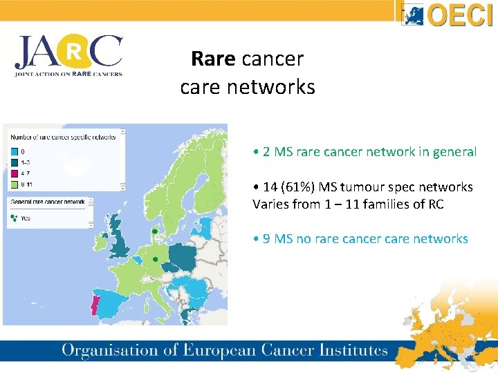  Rare cancer care networks • 2 MS rare cancer network in general •