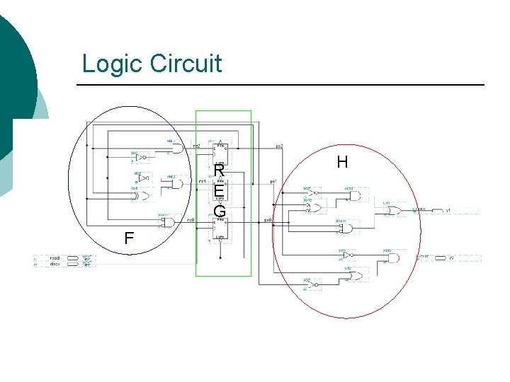 Logic Circuit R E G F H 