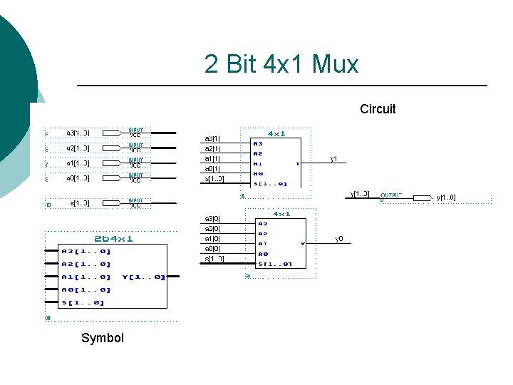2 Bit 4 x 1 Mux Circuit Symbol 