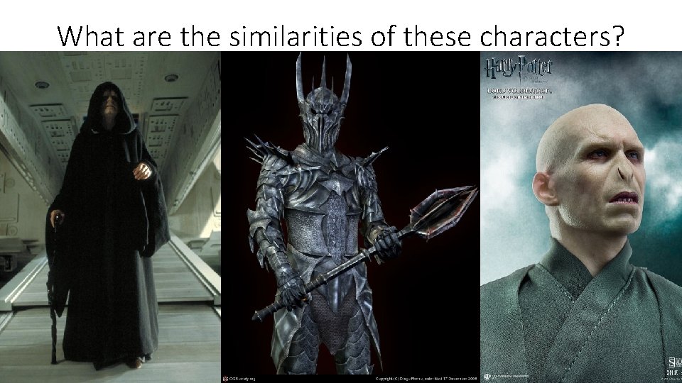 What are the similarities of these characters? 