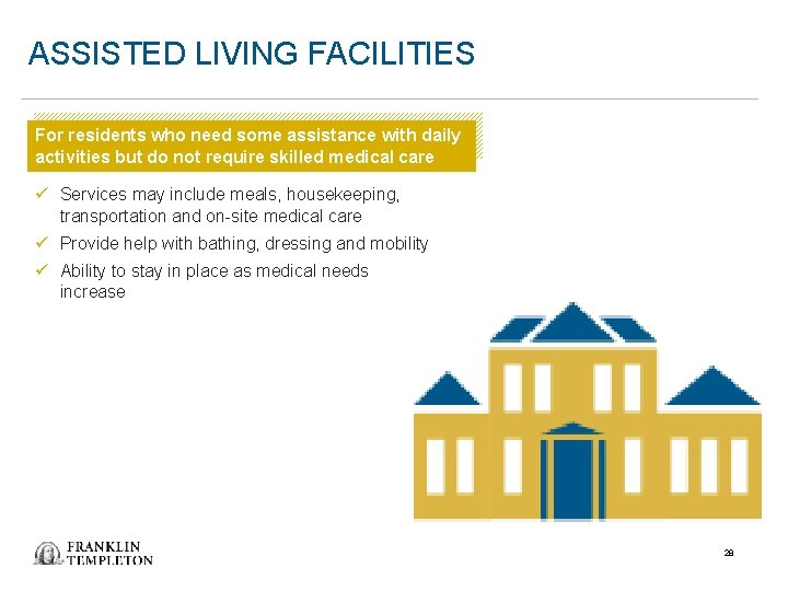 ASSISTED LIVING FACILITIES For residents who need some assistance with daily activities but do ASSISTED LIVING FACILITIES For residents who need some assistance with daily activities but do
