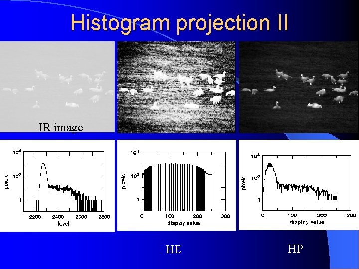  Histogram projection II IR image HE HP 