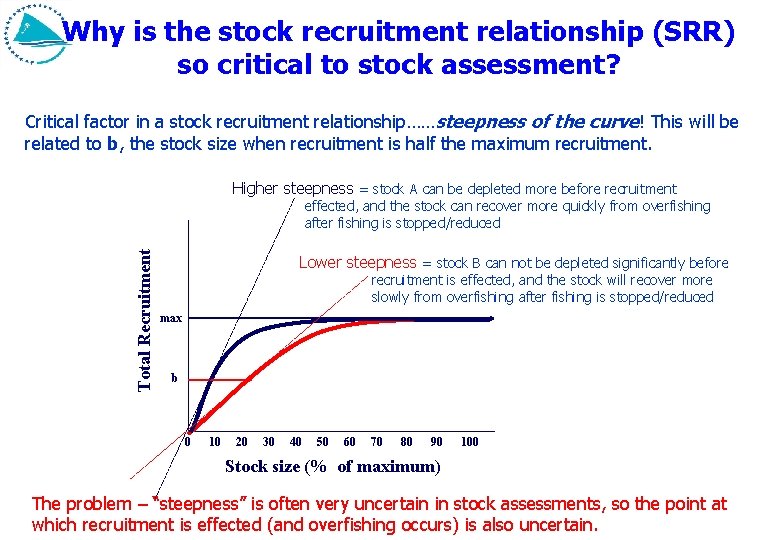 Why is the stock recruitment relationship (SRR) so critical to stock assessment? Critical factor