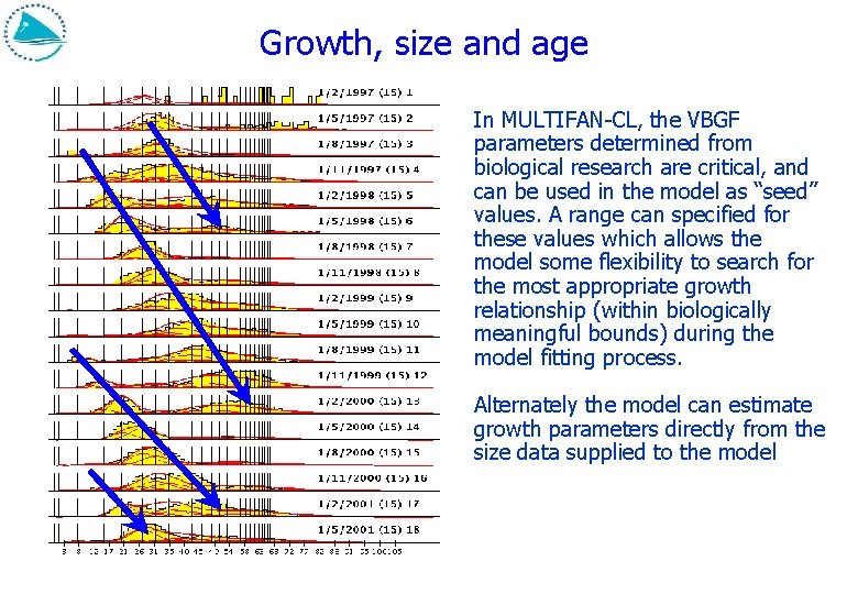 Growth, size and age In MULTIFAN-CL, the VBGF parameters determined from biological research are
