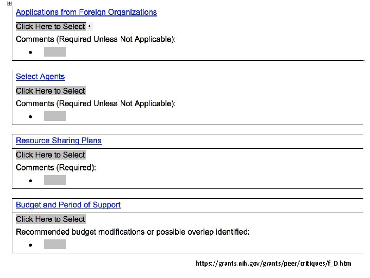 https: //grants. nih. gov/grants/peer/critiques/f_D. htm 