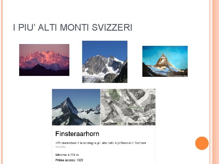 I PIU’ ALTI MONTI SVIZZERI 