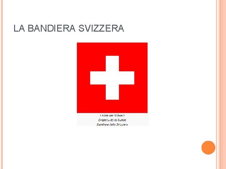 LA BANDIERA SVIZZERA 