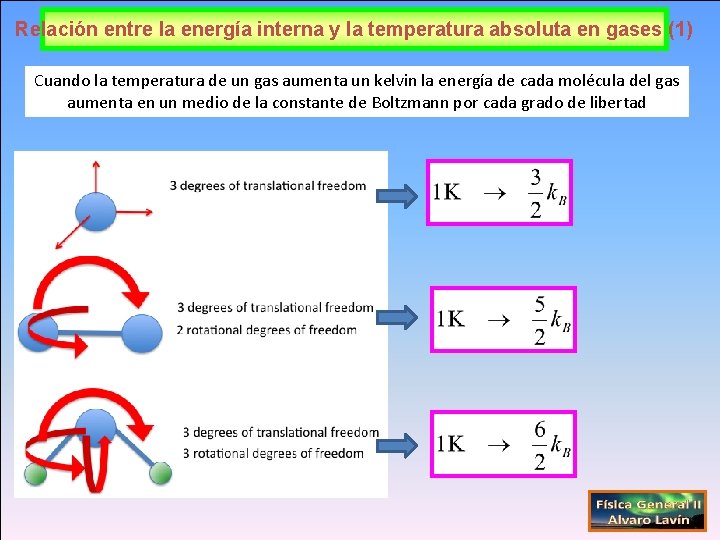 Relación entre la energía interna y la temperatura absoluta en gases (1) Cuando la