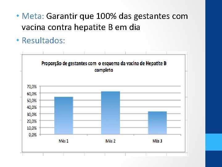  • Meta: Garantir que 100% das gestantes com vacina contra hepatite B em