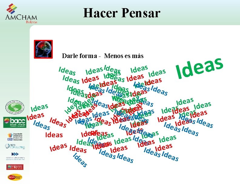 Hacer Pensar Darle forma - Menos es más s a Ide Id Ide Hacer Pensar Darle forma - Menos es más s a Ide Id Ide