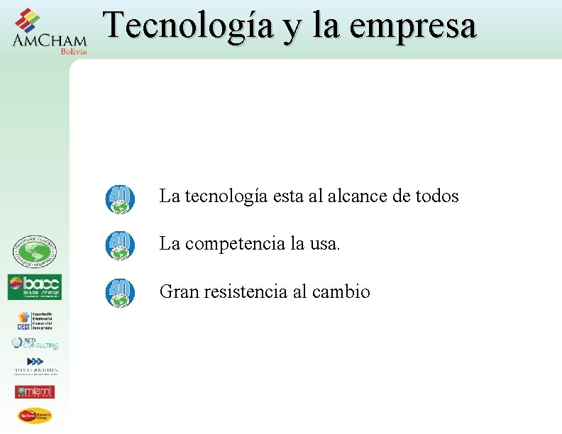 Tecnología y la empresa La tecnología esta al alcance de todos La competencia la Tecnología y la empresa La tecnología esta al alcance de todos La competencia la