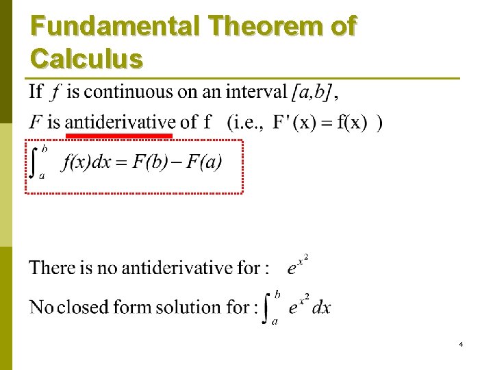 Fundamental Theorem of Calculus 4 