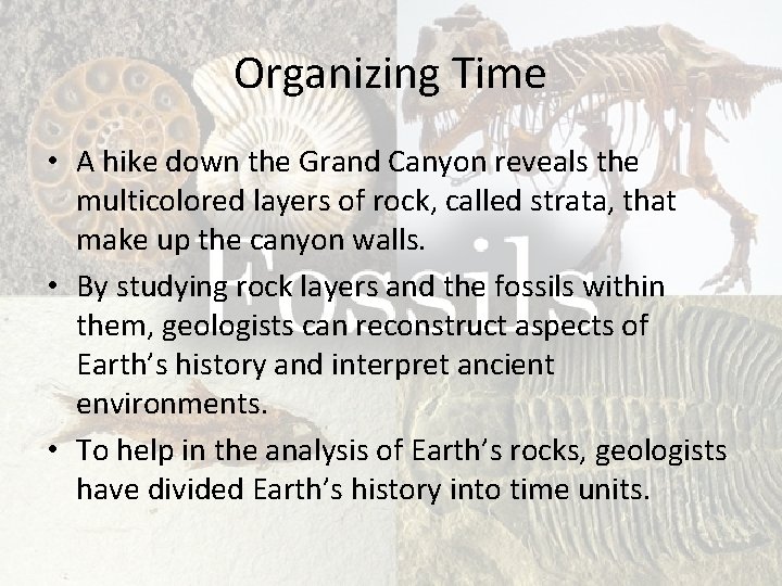 Organizing Time • A hike down the Grand Canyon reveals the multicolored layers of