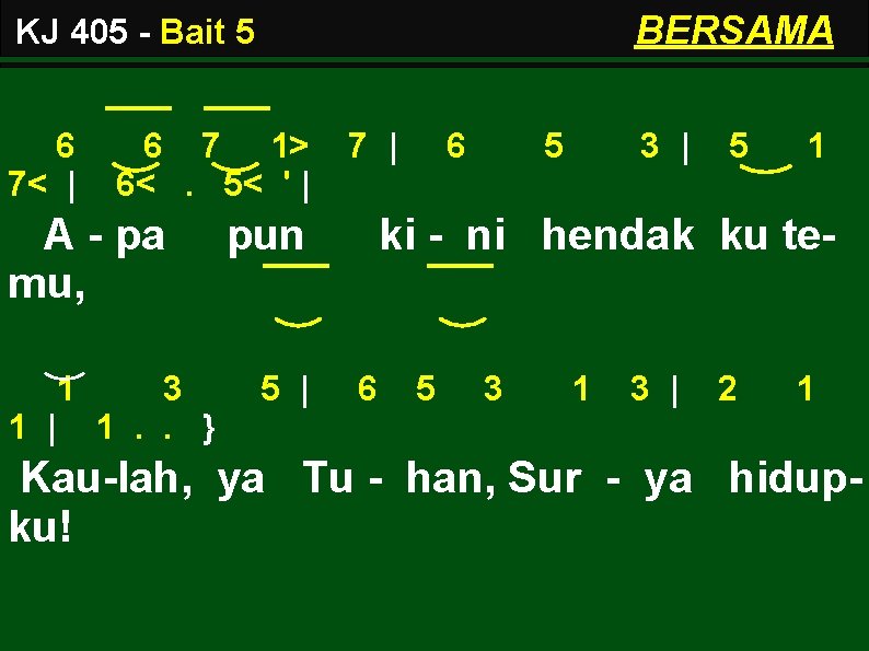 BERSAMA KJ 405 - Bait 5 6 7< | 6 7 1> 6<. 5<