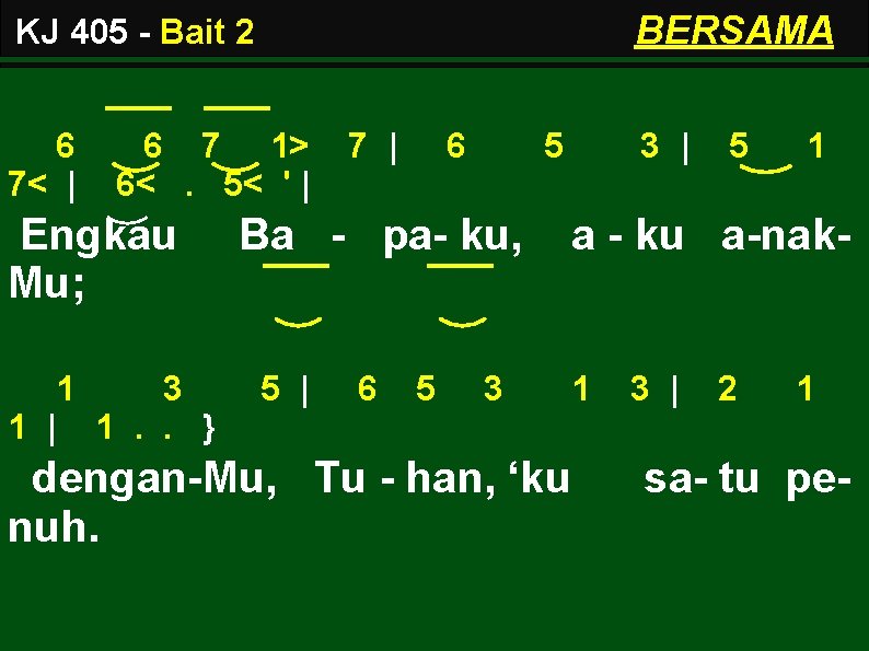 BERSAMA KJ 405 - Bait 2 6 7< | 6 7 1> 6<. 5<