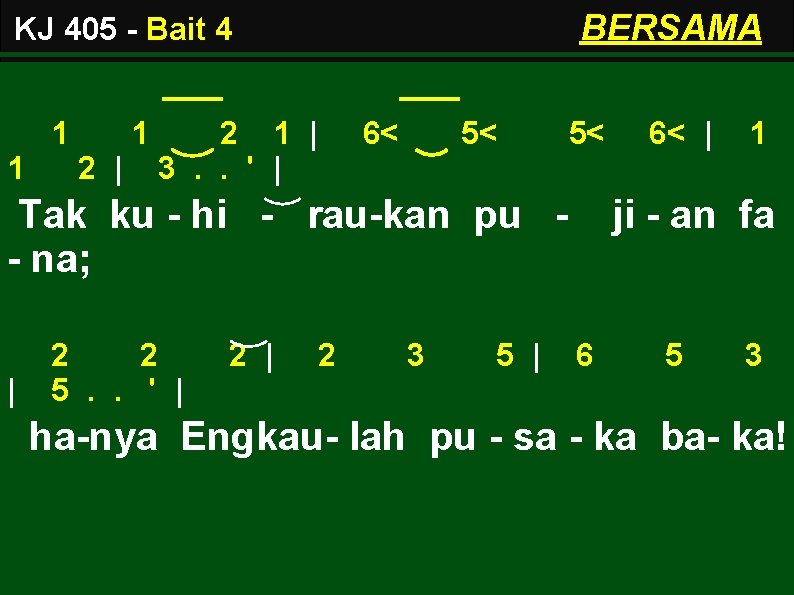 BERSAMA KJ 405 - Bait 4 1 1 1 2 | 2 1 |