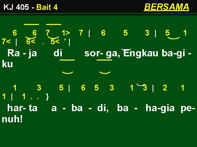 BERSAMA KJ 405 - Bait 4 6 7< | 6 7 1> 6<. 5<