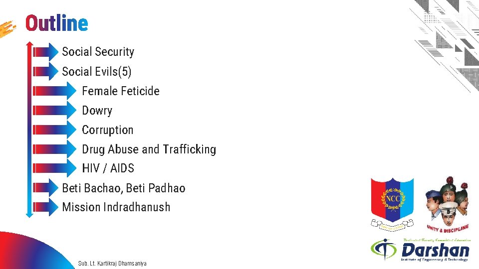Social Security Social Evils(5) Female Feticide Dowry Corruption Drug Abuse and Trafficking HIV /