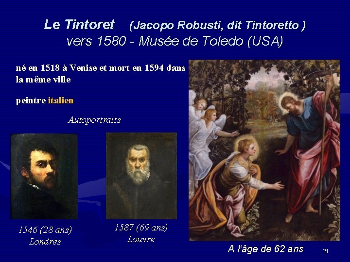 Le Tintoret (Jacopo Robusti, dit Tintoretto ) vers 1580 - Musée de Toledo (USA)