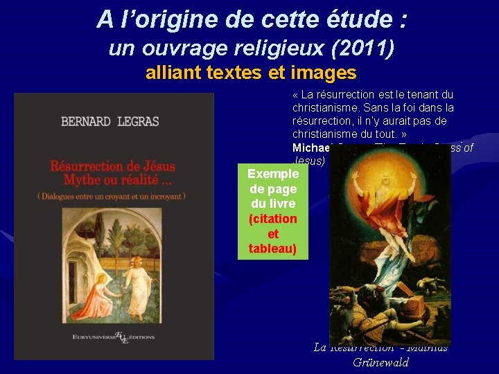 A l’origine de cette étude : un ouvrage religieux (2011) alliant textes et images
