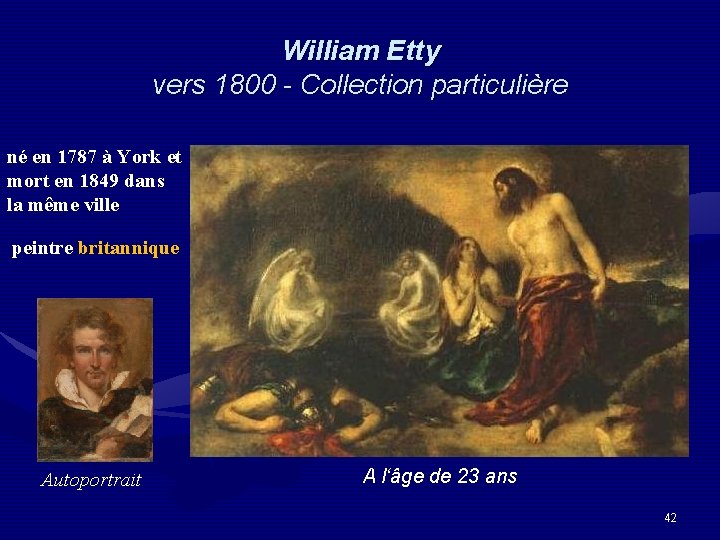 William Etty vers 1800 - Collection particulière né en 1787 à York et mort