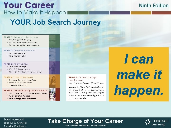 YOUR Job Search Journey I can make it happen. Take Charge of Your Career