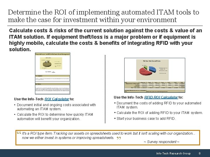 Determine the ROI of implementing automated ITAM tools to make the case for investment