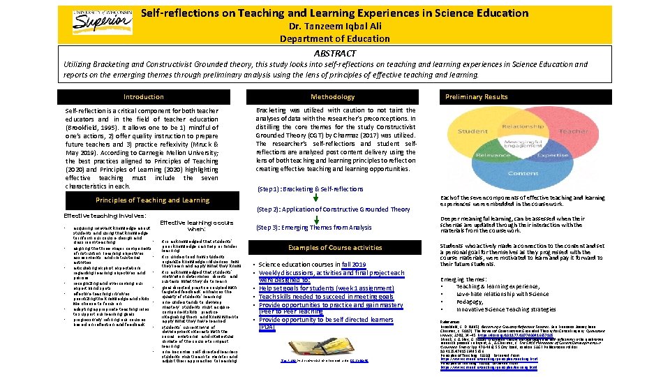 Science Self Reflection Selfreflections on Teaching and Learning Experiences in Science