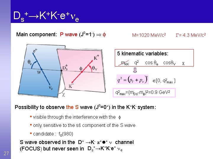 Charm Semileptonic Decays At Babar Justine Serrano 1