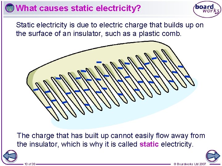 What causes static electricity? Static electricity is due to electric charge that builds up