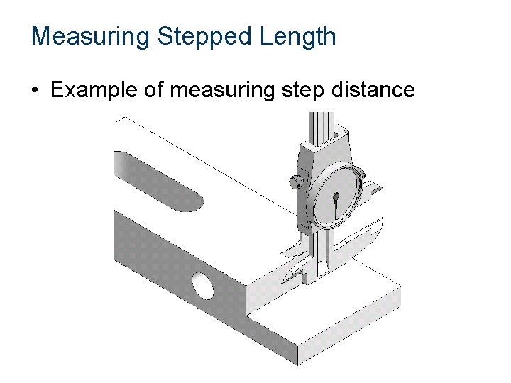 Measuring Stepped Length • Example of measuring step distance Measuring Stepped Length • Example of measuring step distance