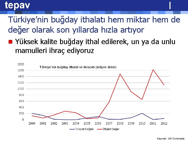 Türkiye’nin buğday ithalatı hem miktar hem de değer olarak son yıllarda hızla artıyor n